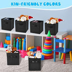 Yinder 4 Pcs Cube Storage Bin, Black 14''x10''x8'' Storage Cubes - Image 5