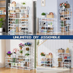 Mavivegue 10 Tiers Shoe Rack, Large Storage Space, 55-60 Pairs, White, Polypropylene - Image 3