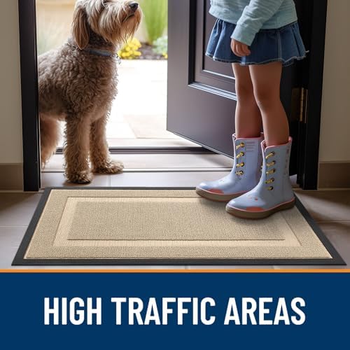 OLANLY Front Door Mat Outside 59x23, All-Season Heavy-Duty Rubber Doormat - Image 6