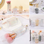 DASITON Makeup Brush Holder Organizer, Crystal Glass Makeup Brushes Storage Holder, Vintage Make Up Brush Cup for Vanity, Pen Pencil Holder for Desk, Toothbrush Holders for Bathroom (Colorful SL) - Image 4