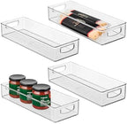 iDesign Slim Extra Long Clear Storage Bin, 4-Pack by iDesign