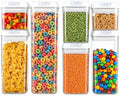 7-Piece Airtight Food Storage Containers with Lids, Clear Stackable Pantry Organization Set for Flour, Sugar, Cereal, Snacks and Kitchen Storage by Unknown