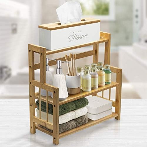 Sorbus Kitchen Countertop Organizer, 3-Tier Bamboo Storage Shelf Rack - Image 6