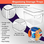 CLEARSPACE Plastic Storage Bins With lids – Perfect Kitchen Fridge Organizer, Pantry Organization, Cabinet Organizers (8 Pack) - Image 4