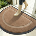 OLANLY Half Circle Front Door Mat Outside 35x23 All-Season Rubber Doormat by OLANLY