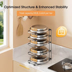 ORDORA 5-Tier Pot and Pan Organizer 13.6", No Assembly Cookware Rack 2-Pack - Image 5