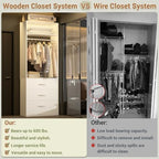 Besiost Closet Systems with 12 Wood Drawers, Closet System Set of 4 - Image 3