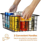 6 Pack Metal Wire Baskets, 15.4" x 11.8" Large Storage Basket for Organizing, Suitable for Kitchen Cabinet Pantry, Black - Image 5