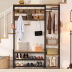 RALGEND Hall Tree with Bench and Shoe Storage, Shoe Rack with Coat Rack - Image 2