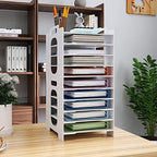 Natwind 10-Tier Office File Organizer For Desk,Paper Sorter,White - Image 3