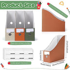 Colarr 12 Pack Cardboard Magazine File Holders Book Bins,Morandi Color - Image 2