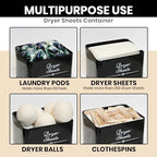 Farmhouse Metal Laundry Detergent Pod Container With Dryer Sheet Holder - Image 3