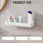 Diesisa Acrylic Wall Mount Organizer, Adhesive Shelves,2Pc Bathroom Shelves - Image 2