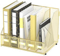 DALTACK 5-Slot Magazine File Holder, Metal Binder Holder, Gold by DALTACK
