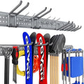 Garage Tool Organizer Wall Mount 49.5 inches with 10 Adjustable Heavy-Duty Hooks, Garage Organization, Garden Tool Storage Rack, Yard, and Shed, Holds Up to 400 lbs (Grey) by ZICANYCO
