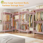 Raybee Clothes Rack, L Shaped Portable Closets for Hanging Clothes, 900LBS - Image 3