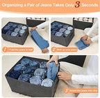 4 Pack 12-Grid Closet Organizers and Storage Bins with Dividers for Clothes - Image 2