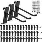 Gridwall Hooks 60 Pcs, Pack in 4 Inch Gridwall & Fixtures Hooks for Grid Wall Panels Accessory, Heavy Duty Display Hooks for Wire Grid Wall Accessories Display Rack Hanging Storage ( Black ) by Froidesente