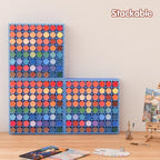Krafetto 2 Pack 64-Grid Paint Organizer for 2 Oz Bottles, Wall Mount, Blue - Image 7