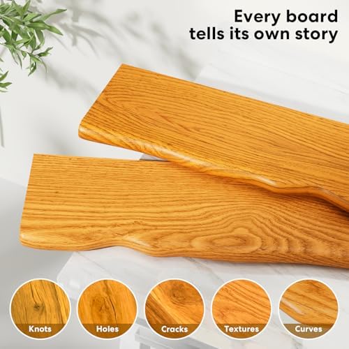 Organic Wavy Edge Floating Shelves,Hidden Brackets,2 Pack 48 in - Image 4