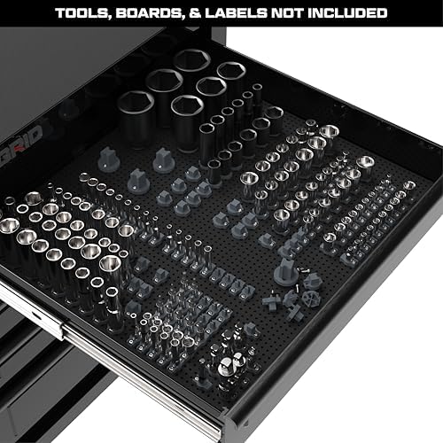 Prime Socket Bundle - Modular Socket Organizer & Tool Box Organizer, Wall Panel Tool Organization System - BLACK - Image 4