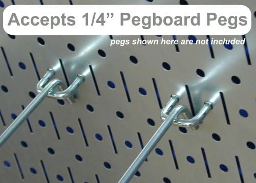 Wall Control Kitchen Pegboard Organizer Pots and Pans Pegboard Pack Storage and Organization Kit with Black Wall Board and Blue Accessories - Image 3