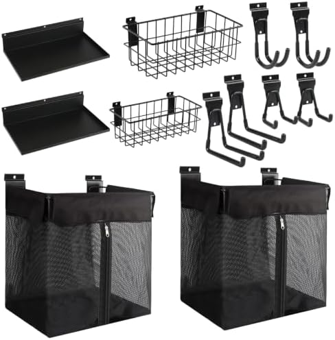 12Pcs Slatwall Baskets Kit, Slatwall Accessories Slat Wall Hooks, Shelves by CraftyourworldwithUs