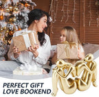Gold Bookends Book Ends, Unique Decorative Girl Thinker Design,Non-Slip Home Office Bookshelf Decor, Modern Book Holder for Shelves, Heavy Duty Resin Book Stopper for Books,2Piece - Image 7
