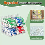 Sonyabecca 4-Pack Stackable Can Rack Organizer for Kitchen Pantry，White - Image 7