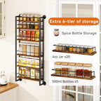 IBUYKE Over the Door Spice Organizer,Door or Wall Mount,Brown TLJ028H - Image 3