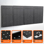 ENJOYWOOD Metal Pegboard 4 PCS 24"×16" Wall Organizer Kit Storage Panels - Image 3