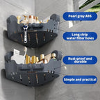 Ettori 2 Pack Corner Shower Caddy with 4 Suction Cups, Pearl Gray - Image 5