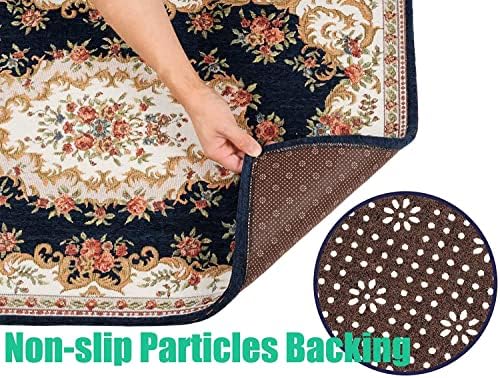 CHICHIC 32 x 48 Inch Indoor Welcome Door Mat for Home Entrance, Floor Mats for House Front Doormat Indoor Inside Outdoor Outside Entryway Rugs Anti-Slip Rubber Back Low Profile, Blue - Image 6