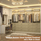 Besiost Closet Systems with 6 Wood Drawers, Closet System Set of 2 - Image 3