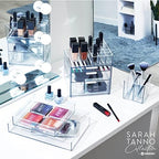 iDesign The Sarah Tanno Collection Plastic Cosmetic Drawer Organizer, 8" x 12" x 2", Clear - Image 6
