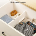 Vtopmart Drawer Dividers for Clothes 4 Pack, Adjustable 4" High Expandable from 11.6"-17" Dresser Drawer Organizer, Plastic Drawers Separators for Dresser, Baby Clothes, Kitchen and Office Storage - Image 7