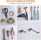 Pegboard Organizer Accessories 18 Pack, Peg Board Hooks Assortment (Black) - Image 6