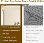 Higher Cotton and Linen Canvas Storage Bags with Reinforced Handles 2 Pack - Image 4