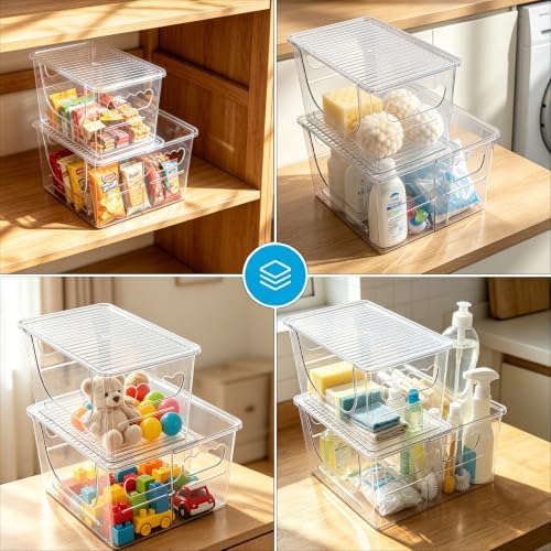 BLULEE 2 Pack Clear Trash Bag Holder, Under Sink Trash Dispenser - Image 2