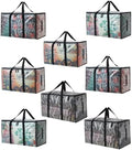 8 Pack Heavy Duty 93L (24.5 Gallon) Stackable Plastic Storage Bins with Lids, Clear Totes – For Home Organization and Storage, Sturdy and Reusable Alternative to Moving Bags by Unknown