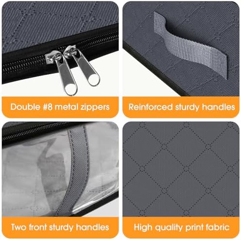 StorageRight Under Bed Storage Bags, 10 Pack, 40L, Gray - Image 3