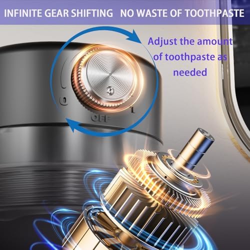 Toothpaste Squeezer, Bathroom wall Mounted Electric Toothpaste Dispenser with Adjustable Toothpaste Dispensing Amount, Automatic Toothpaste Dispenser for Adults and Kids (Black) - Image 4