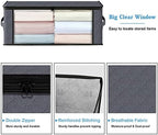 HomeHacks 10-Pack Clothes Organizer Storage Bags, 35L Storage Bins, Gray - Image 3