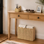 AELS Hand Woven Scalloped Basket Set, Magazine Rack & Remote Control Holder - Image 5