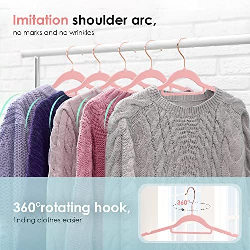 Velvet Hangers Non Slip Felt Hangers, Velvet Clothes Hangers Space Saving - Image 6
