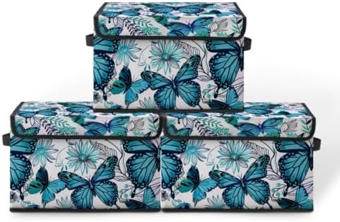 Stackable Clothes Storage Bins with Lids 3 Pack by BestSellers