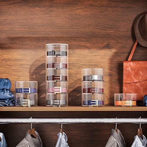 NIUBEE Belt Organizer for Closet, Acrylic Belt Storage Holder Box, 10 Layer - Image 4