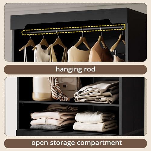 IRONCK Freestanding Closet System with Adjustable Shelves & 3 Drawers - Image 6