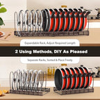 Housolution Pot and Pan Lid Organizer Holder Storage Rack, Bronze - Image 4