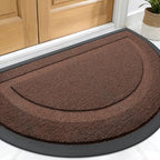 OLANLY Half Circle Front Door Mat Outside 59x34 All-Season Rubber Doormat by OLANLY
